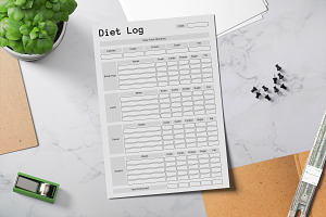 Diet Log, Food Log, Diet Planner