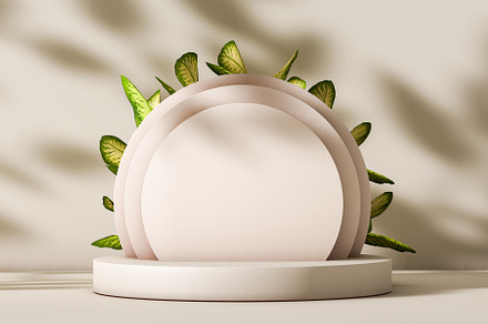 Podium on a background with shadows to expose a product, a Background Photo by OSORIOartist