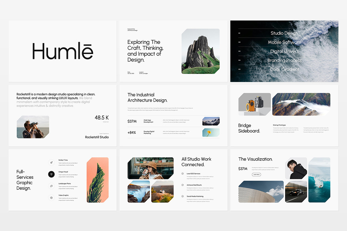 Humle Presentation Template Design, a Presentation Template by Rocketstill (Photo 3 of 7)