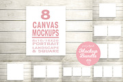 canvas mockup bundle scandinavian, a Print Template by PinkJellyfish (Thumbnail 1 of 6)