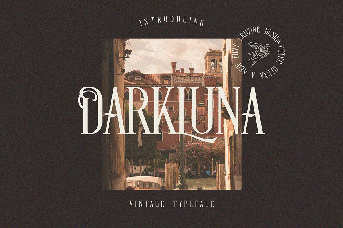 Dark Luna Vintage Condensed Serif, a Slab Serif Font by JumboDesign (Photo 1 of 6)