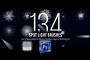 134 Spotlight Brushes for Photoshop, a Brush Add-On by Creative Graphics (Thumbnail 10 of 10)