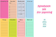 Schedule planners set, an Education Illustration by Lytvynenko Anna (Thumbnail 1 of 2)