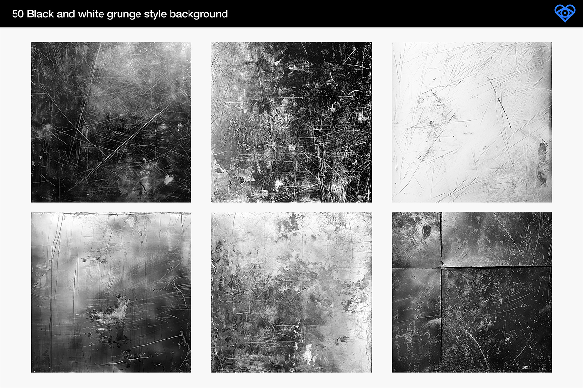 Grunge - 50 Black & White Textures, a Background Graphic by ikono.me (Photo 5 of 6)