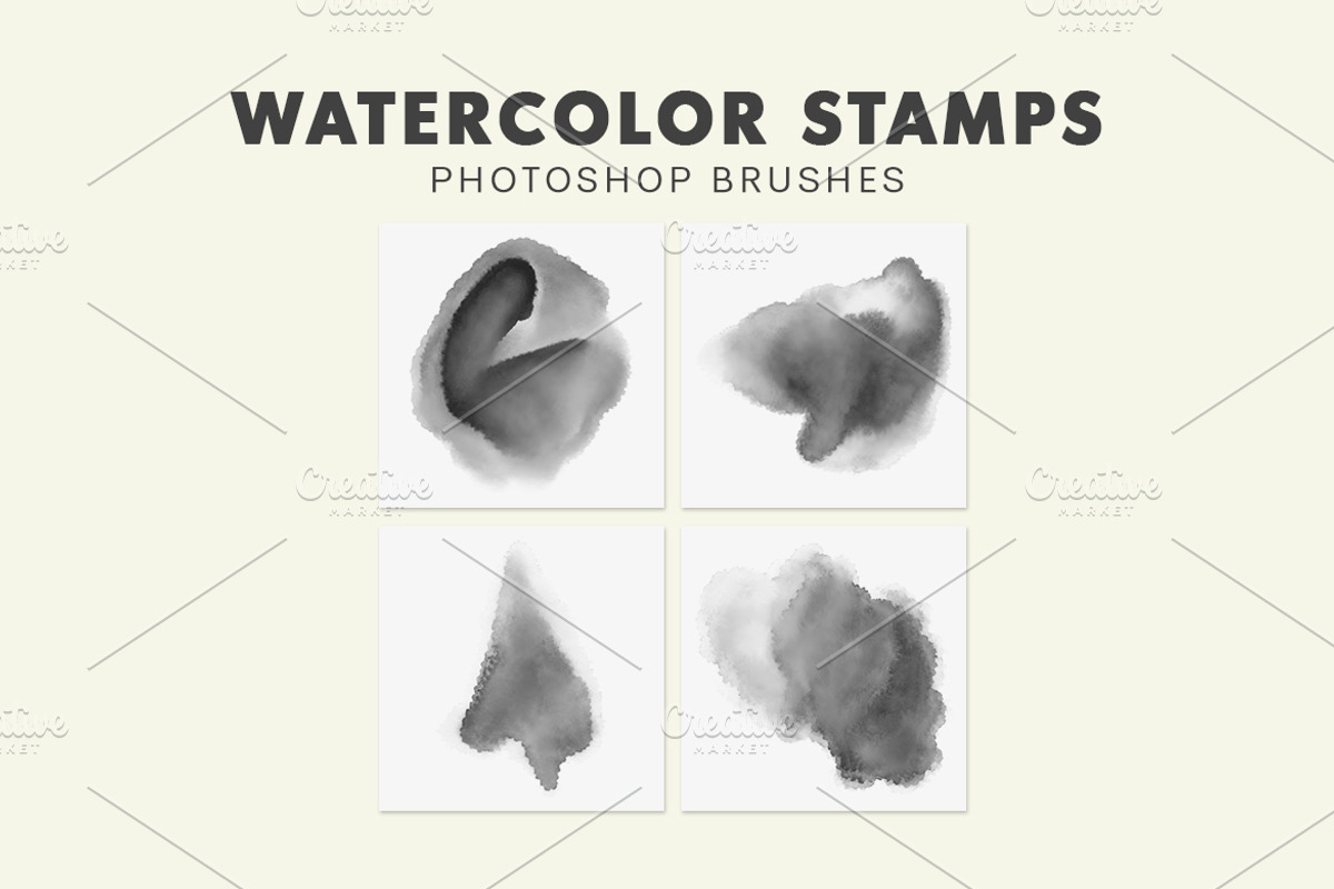 20 Watercolor Photoshop Brushes, a Brush Add-On by AB-TheDesigner (Photo 4 of 4)