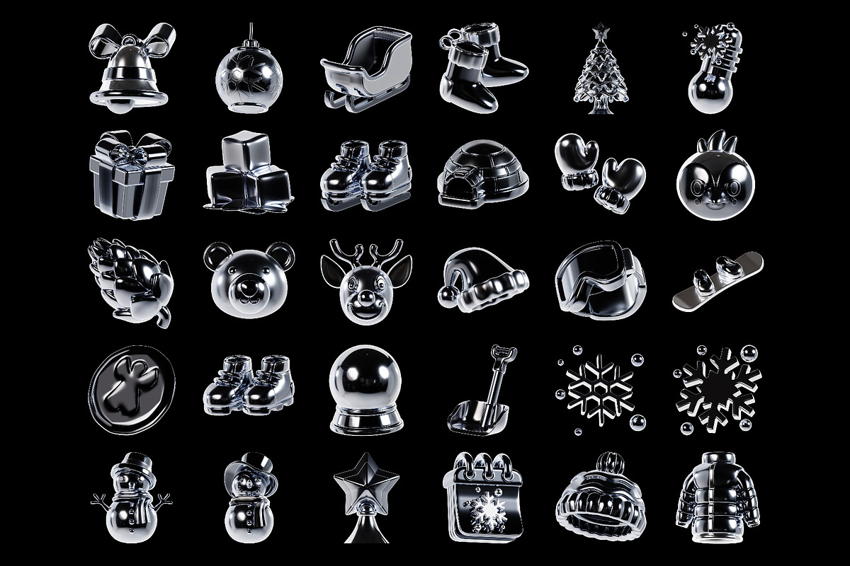 Winter 3D Icon Set, an Object 3D Model by Eklip Studio (Photo 2 of 2)