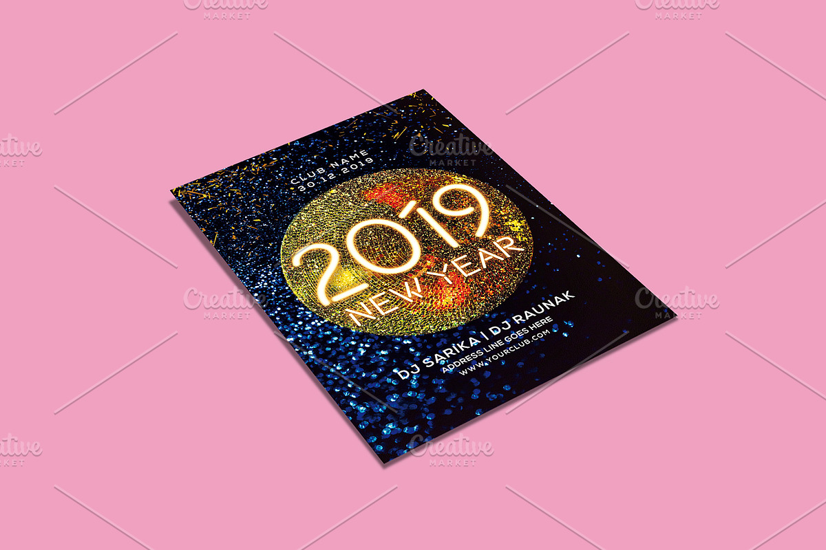 New Year Party Flyer, a Flyer Template by Flyer Arts (Photo 4 of 5)
