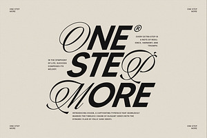 One Step More Modern and Calligraphy, a Sans Serif Font by Graphicxell