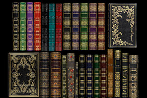 101 High-Res Antique Book Covers