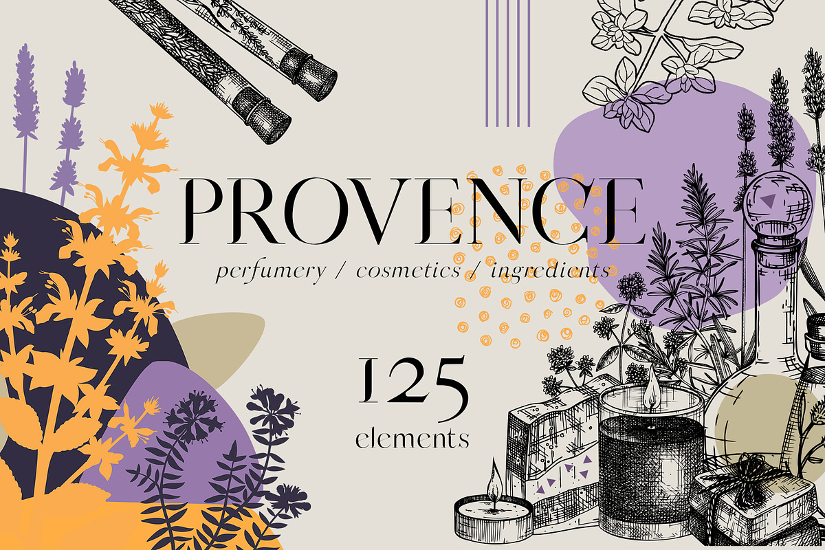 Herbs of Provence Collages & Vectors, a Healthcare Illustration by Yevheniia (Photo 1 of 12)