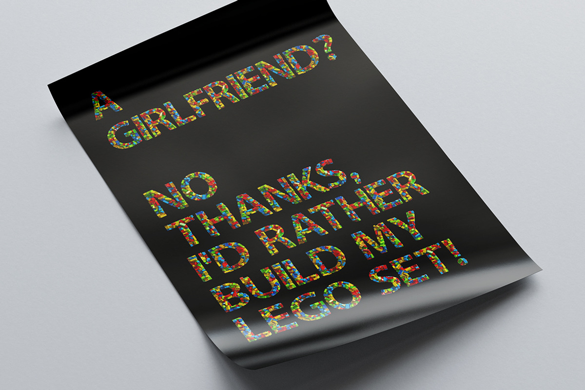 Lego CLR Font, a Font by Handmadefont (Photo 7 of 9)