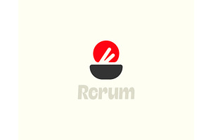 Bowl and chopsticks simple logo, a Food Illustration by Bureau