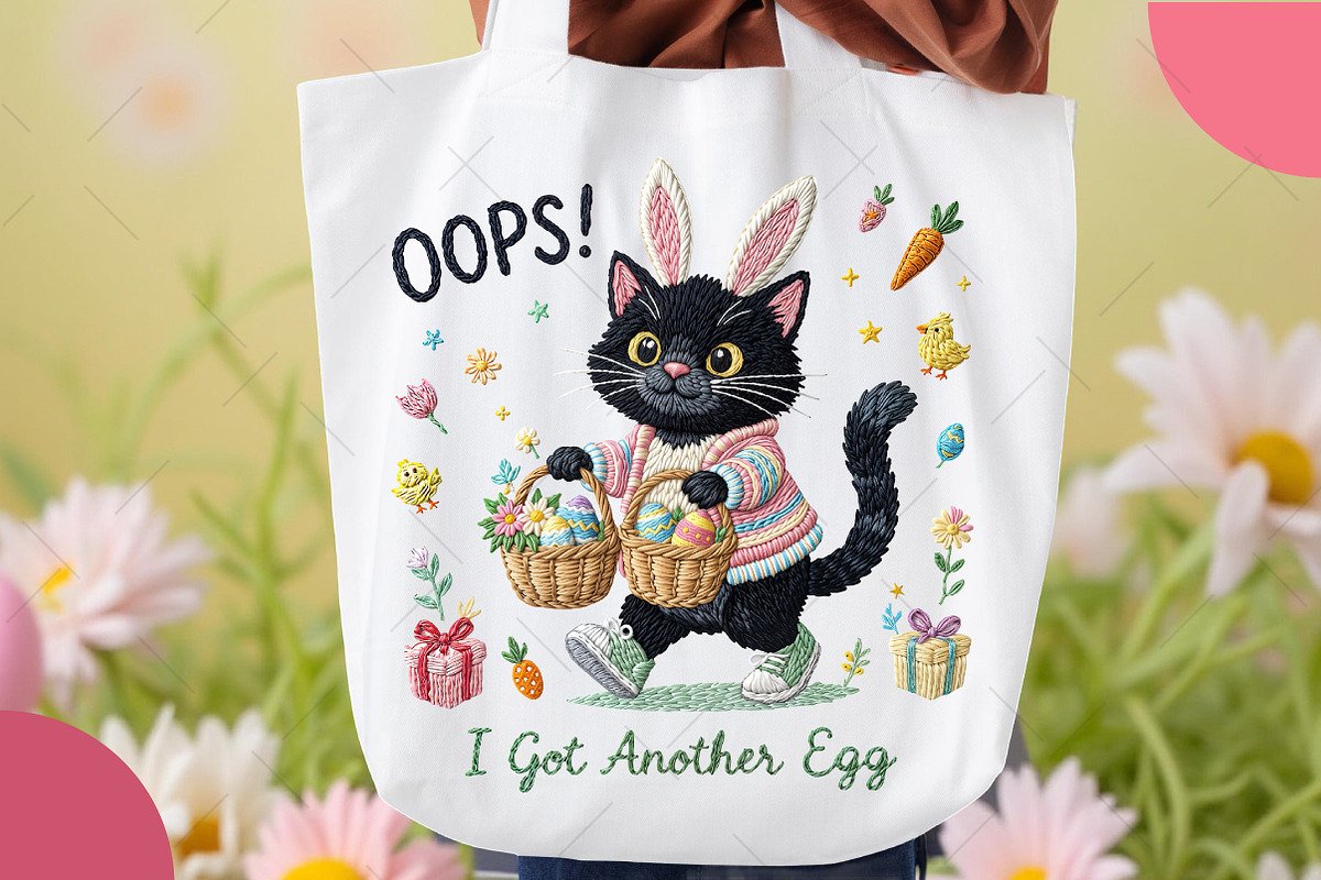 Faux Yarn Easter Funny Black Cat Png, an Illustration by OK Design (Photo 5 of 6)