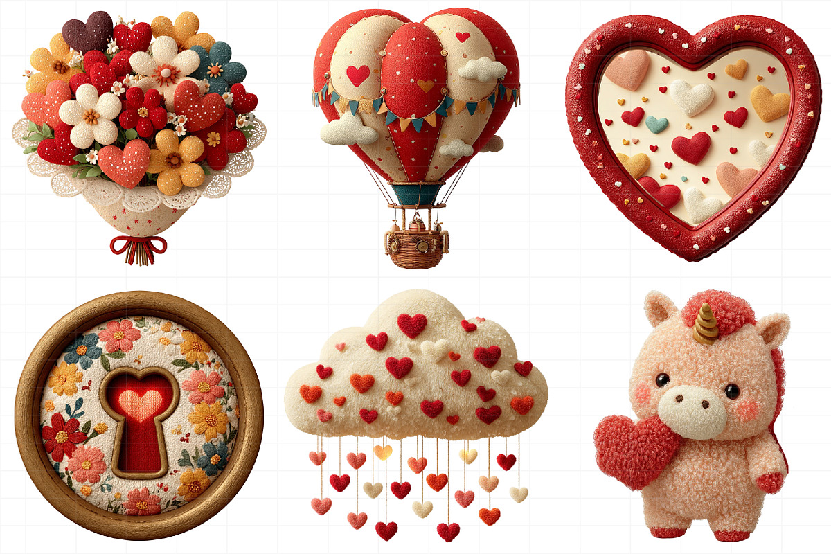 Whimsical Valentine Clipart, an Illustration by Daily.Designs (Photo 4 of 5)