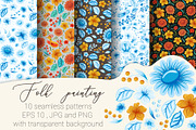 Folk painting. 10 seamless patterns, a Pattern Graphic by HmarkaShop (Thumbnail 1 of 3)