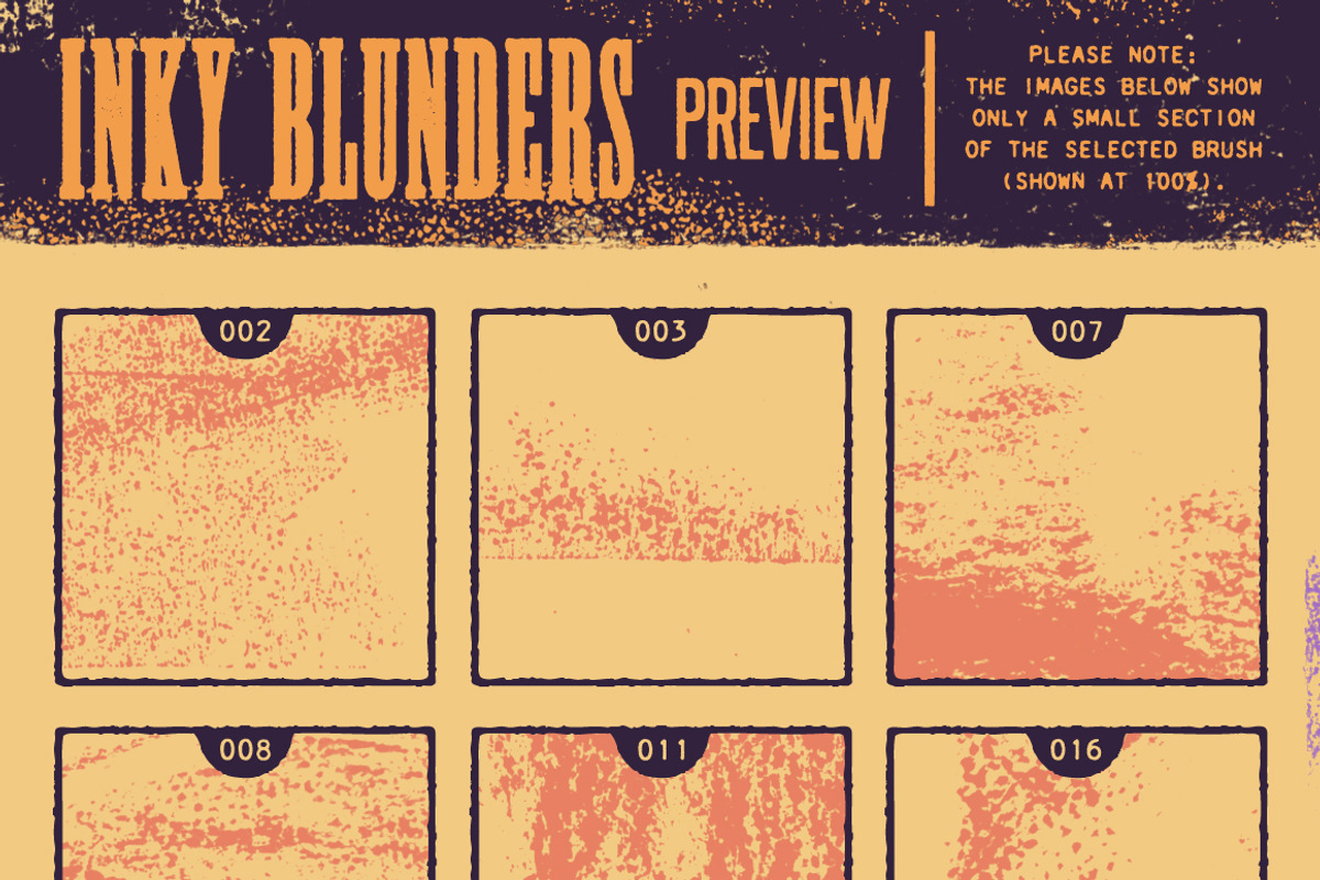 Inky Blunders | Distressing Brushes preview 4