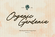 Organic Gardenia - Old Handwritten, a Handwritten Font by Mahesans Co (Thumbnail 1 of 10)