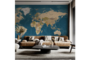 Vector World Map - Large&Detailed, a Decorative Illustration by PorcuPen Works (Thumbnail 8 of 8)