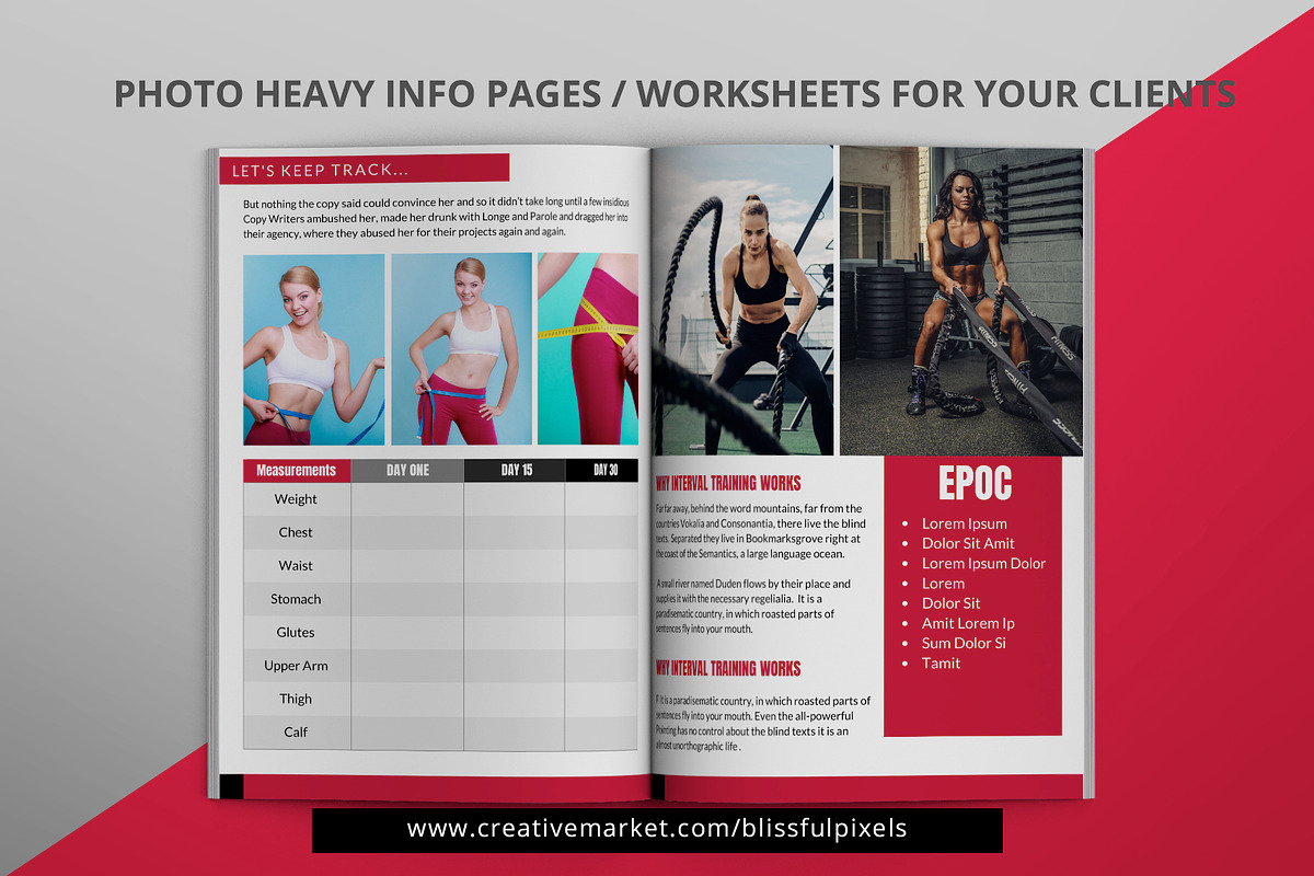 Fitness ebook Template, a Magazine Template by Blissful Pixels (Photo 3 of 6)
