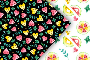 Watermelons Clipart & Patterns