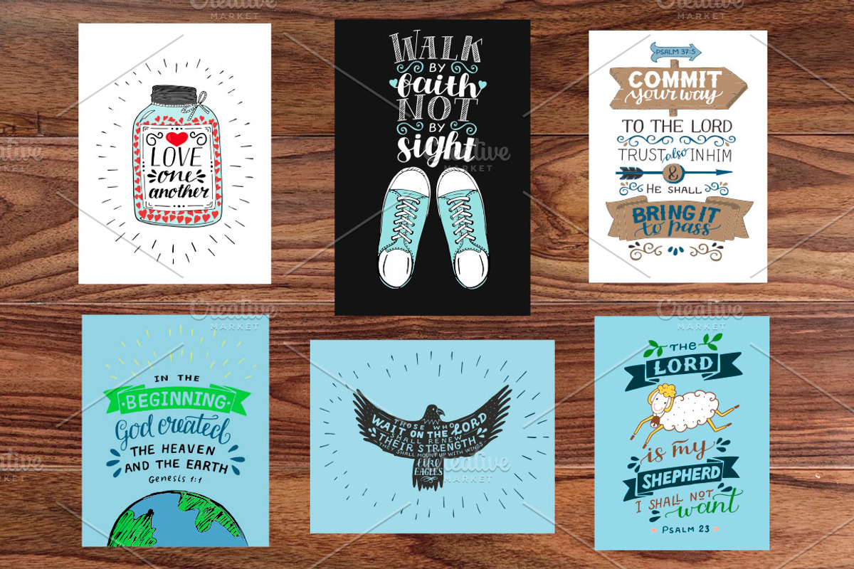 7 THE BEST BIBLE VERSES #5, an Education Illustration by Ola-la-la (Photo 2 of 8)