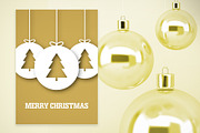 Golden Merry Christmas Postcards Set, a Print Template by McLittle Stock (Thumbnail 4 of 4)