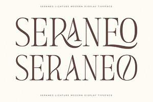 Seraneo Modern Display Typeface