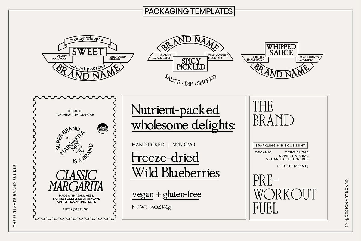 Food Logos & Packaging Kit Vol. 01, a Branding & Logo Template by @designartboard (Photo 6 of 28)