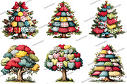Christmas Tree Patchwork Clipart, an Illustration by DreamArtGraphic (Thumbnail 3 of 4)
