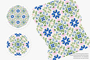 Scandinavian blue folk pattern, a Pattern Graphic by Pink Studio Art (Thumbnail 4 of 4)