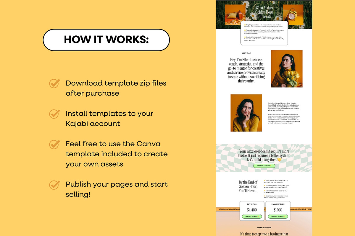 Sienna Kajabi Sales Page Template, a Landing Page Template by Odd Creatives (Photo 5 of 6)