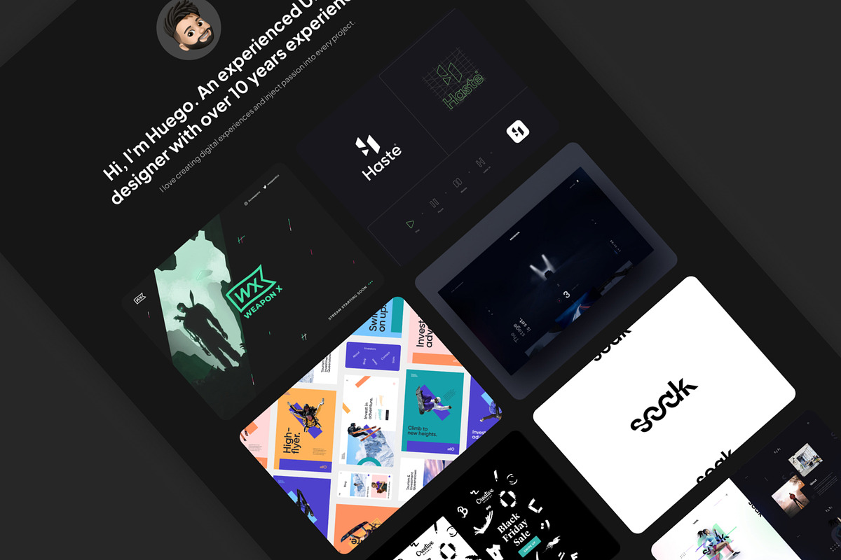 Dribbble feed portfolio website, a HTML Template by Omnify (Photo 3 of 4)