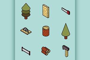 Lumberjack Isometric Set