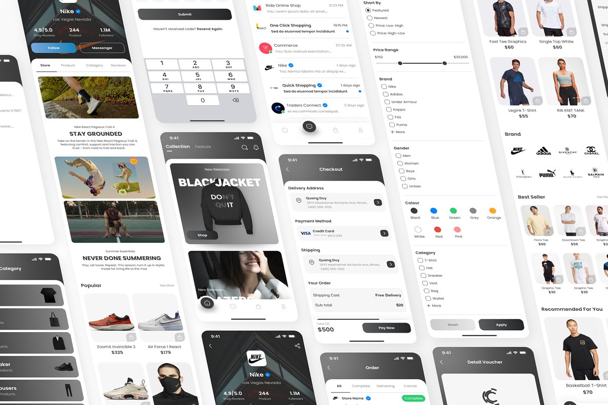 Z-Black E-Commerce App UI Kit, an App Template by Creative Perspective (Photo 6 of 6)