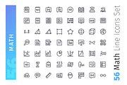 Math Line Icons Set, an Outline Icon by Voysla's Shop (Thumbnail 2 of 4)