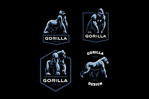 Gorillas Vector Set