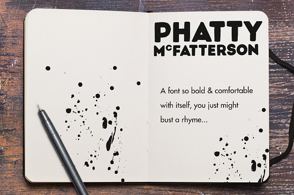 Phatty family display fonts preview 8