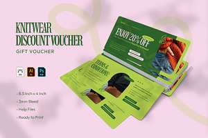 Knitwear Discount - Gift Voucher, a Print Template by VUNIRA