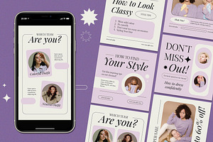 Elegant Fashion Instagram Set, a Social Media Template by Aiyari Graphic