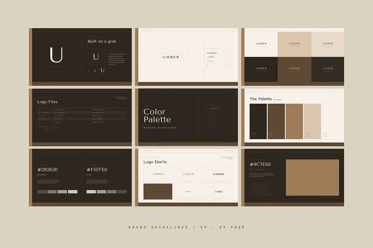 UMBER / Brand Guidelines Template, a Presentation Template by Leleka.Store (Photo 11 of 20)