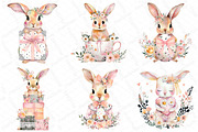 Cute Rabbit Easter Coquette Clipart, an Illustration by DreamPrint404 (Thumbnail 2 of 6)