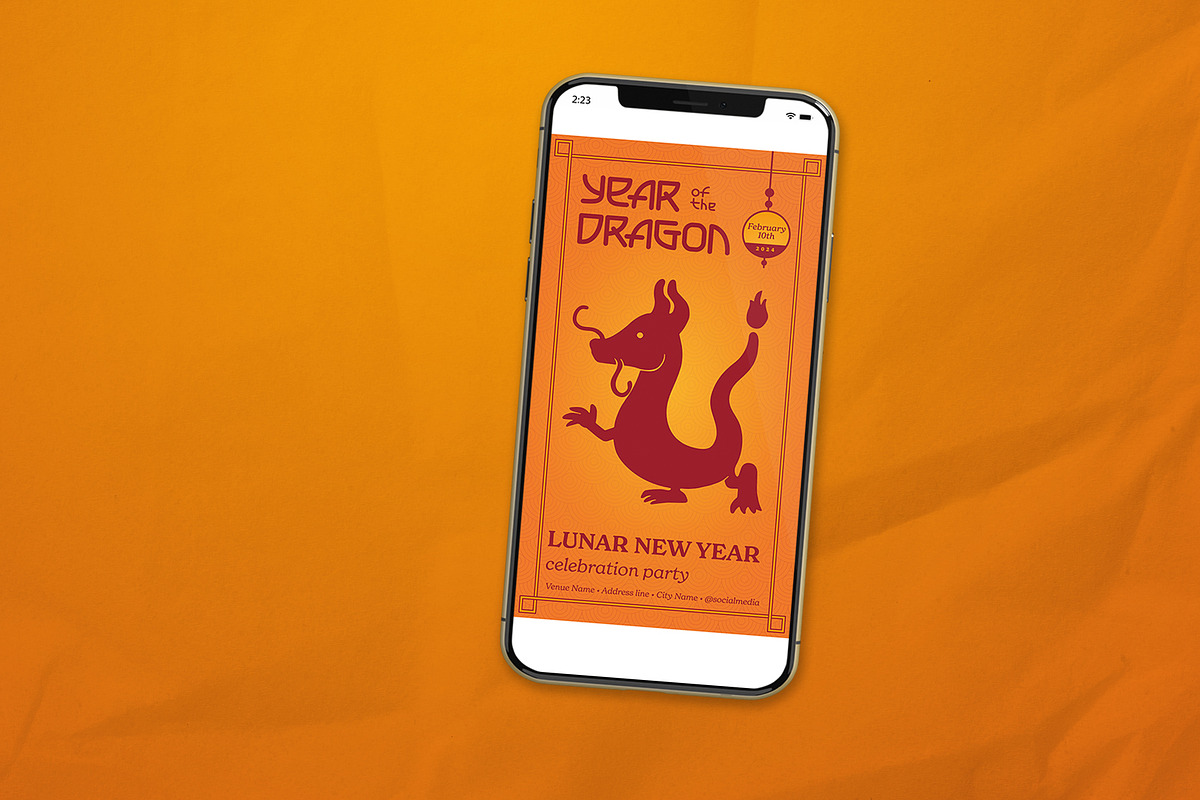 Lunar New Year - Year of the Dragon, a Flyer Template by Mavrosaurus Creative Shop (Photo 3 of 5)