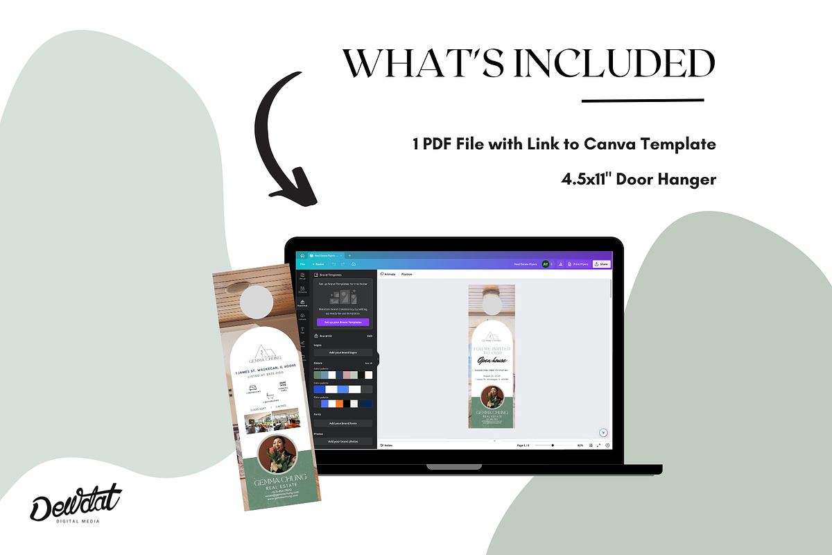 Open House Door Hanger Template, a Graphic by Dewdat Digital Media (Photo 2 of 7)