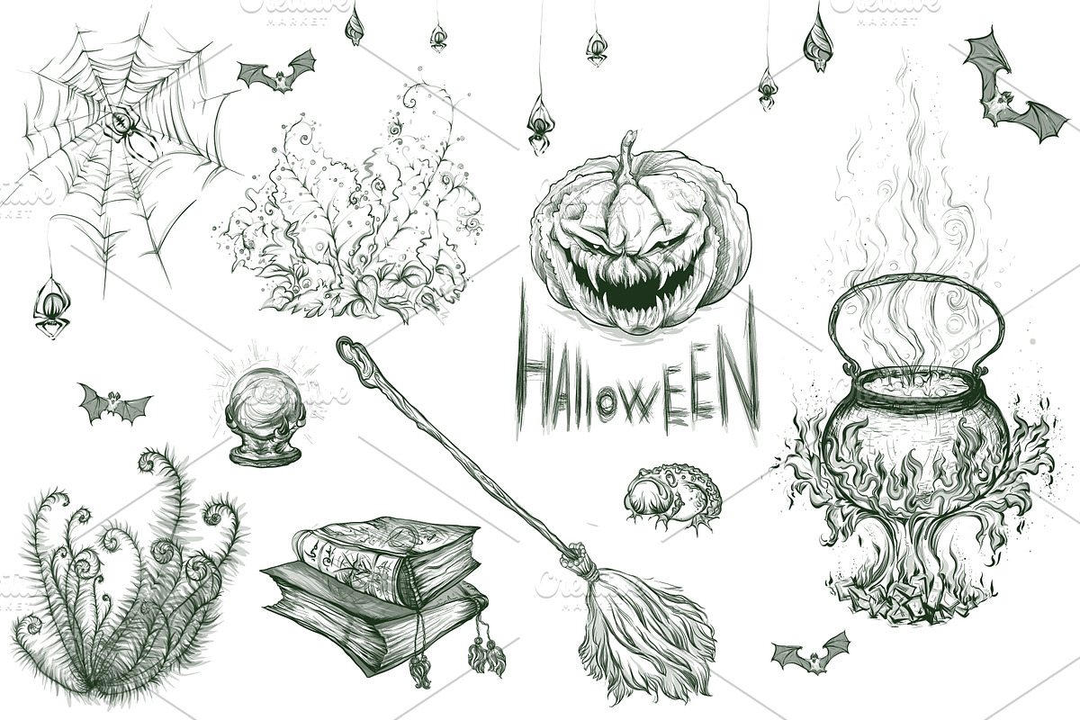 Halloween set, an Object Graphic by ArtOwl (Photo 7 of 13)