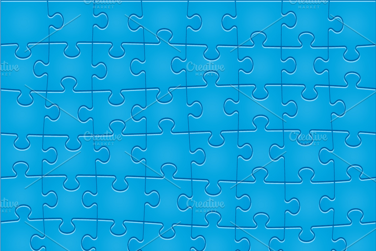 Jigsaw Puzzle Pattern. 48 pieces., an Illustration by Maril