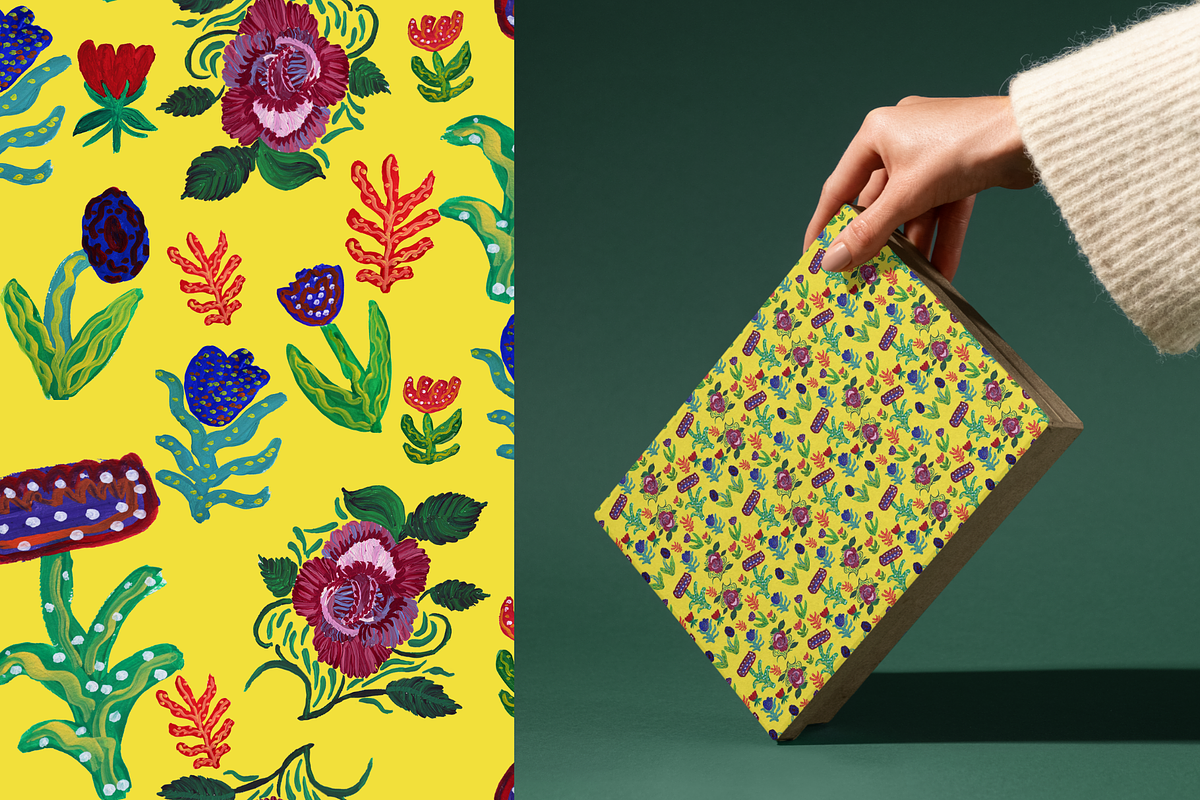 Maximalist Gouache Botanical Pattern, a Decorative Illustration by Chantelle T Illustrations (Photo 4 of 9)