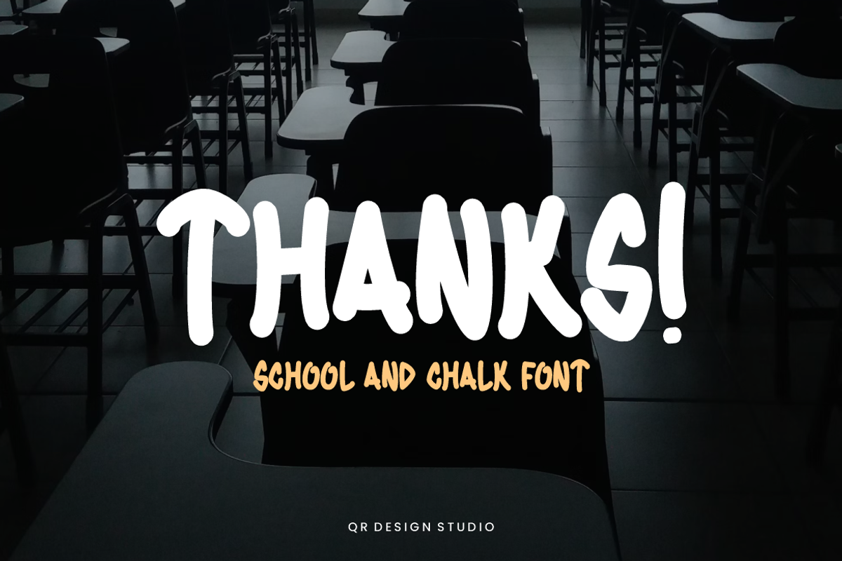 Bichan Machabo - School & Chalk Font, a Handwritten Font by QR Design Studio (Photo 6 of 6)