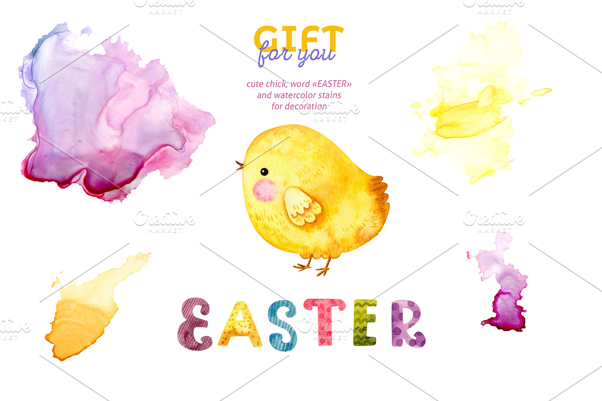 Easter bunnies. Watercolor set., an Illustration by babenkoirusa (Photo 12 of 16)