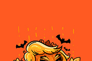 Trump Pumpkin, a Person Illustration by MISS CHATZ (Thumbnail 3 of 3)