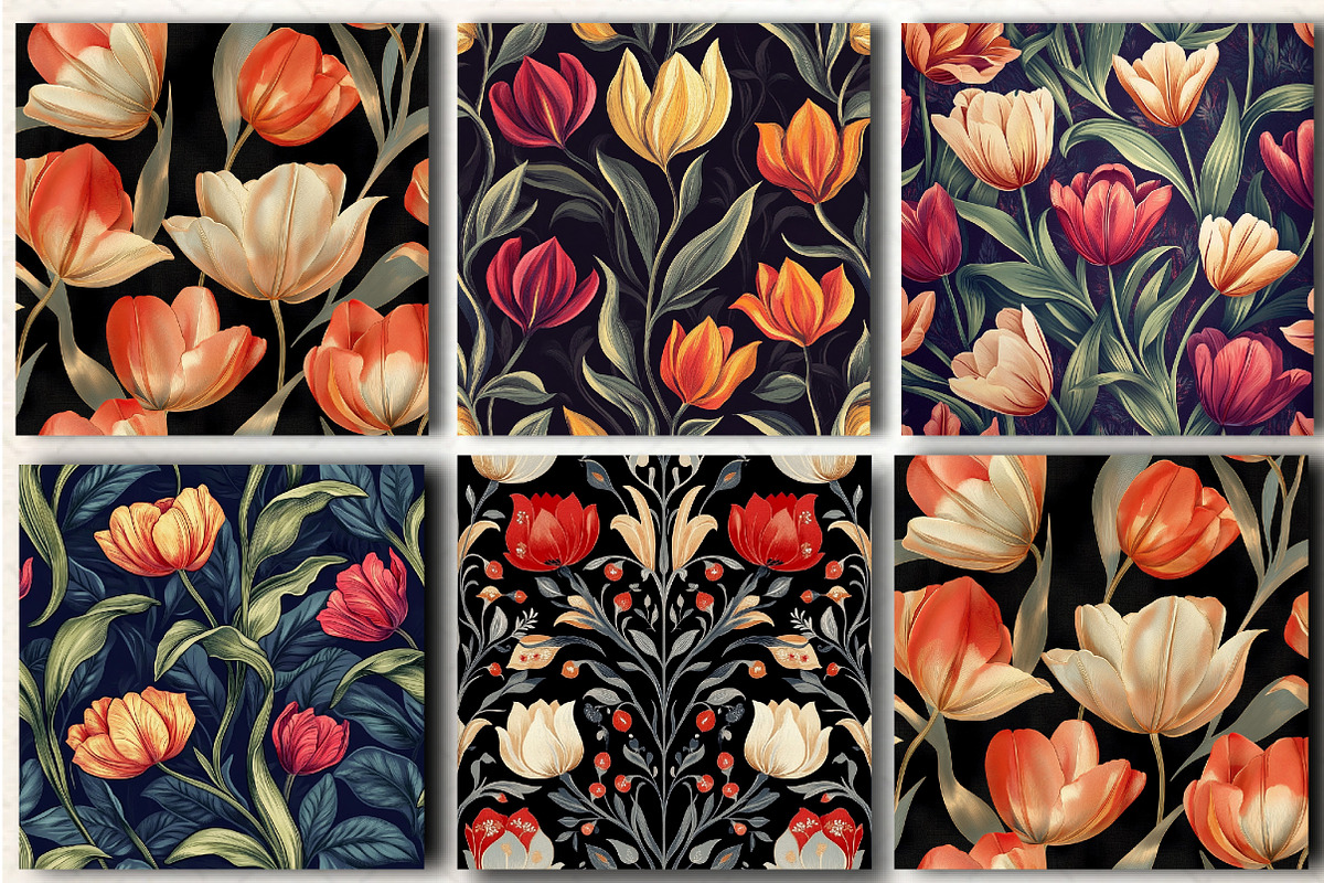 Tulipán, luxury Pattern Designs, a Pattern Graphic by DreamCafeArt (Photo 4 of 5)